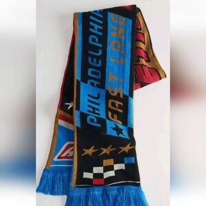 Urban Outfitters Checked Soccer Graphic Knit Scarf NWT